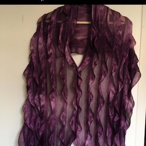 elegant silk  Purple Scarf
